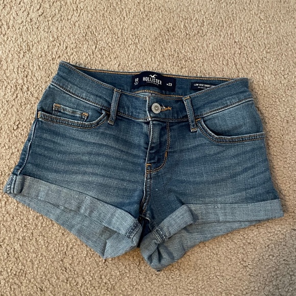 hollister low rise short-short denim shorts - Picture 1 of 2